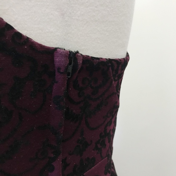 Ixia Burgundy Fit and Flare Mini Dress Size Small - Picture 7 of 7